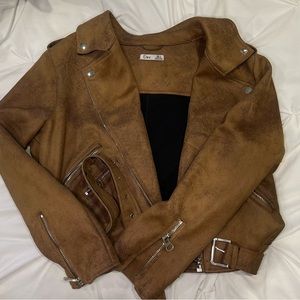 Cute Suede Buckle Jacket